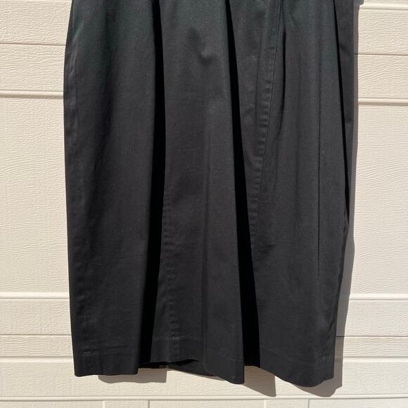 Calvin Klein Belted Button Down Cap Sleeve Sheath Dress Black Office Size 12 - Picture 8 of 13